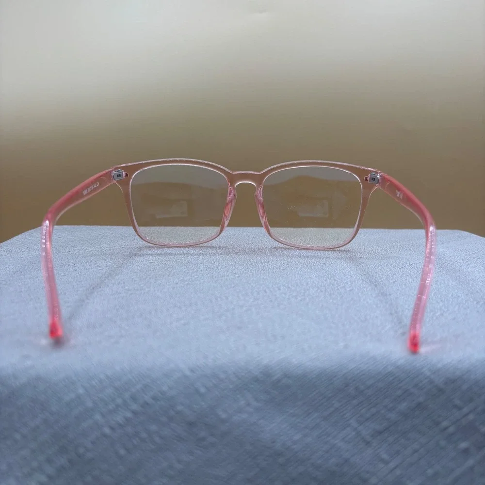 TIJN Blue Light Blocking Glasses Women 53mm Pink Excellent Geek Chic